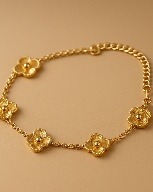 Golden Floral Bracelet