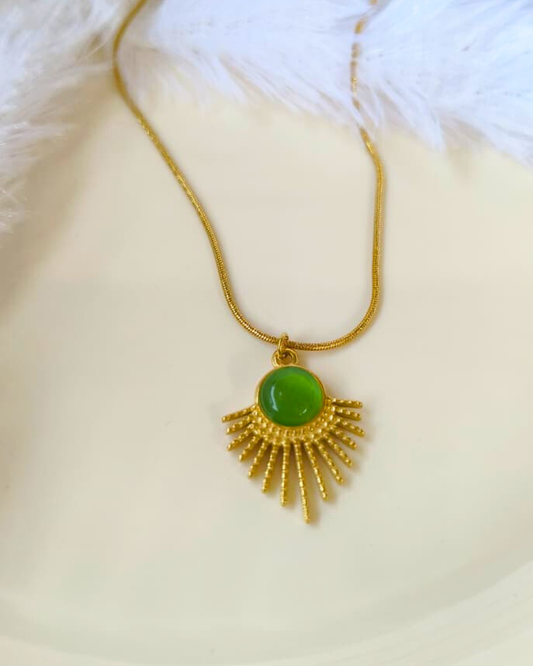 Green Opal Sun Pendant