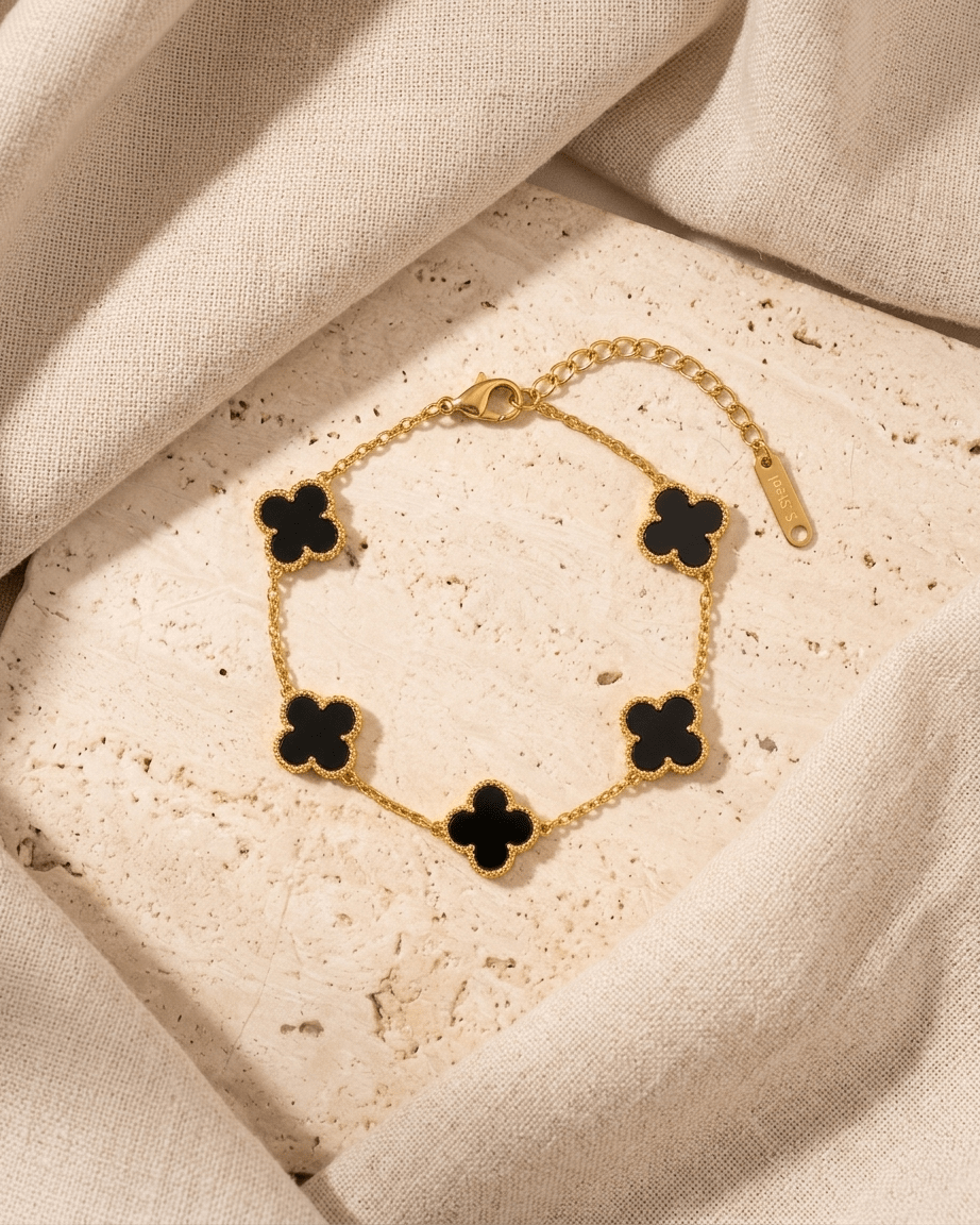 Black Clover Charm Bracelet - LozziBlack Clover Charm BraceletBracelet