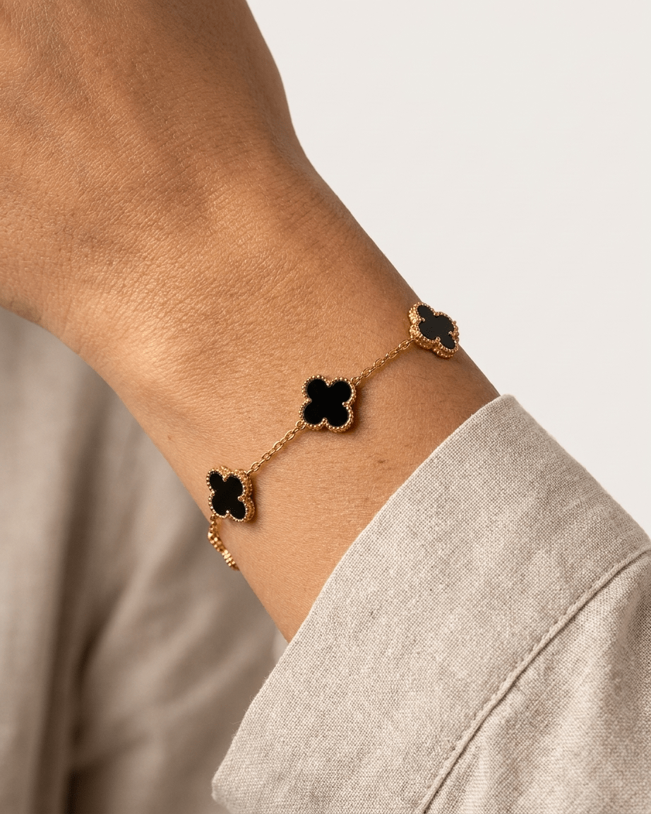 Black Clover Charm Bracelet - LozziBlack Clover Charm BraceletBracelet