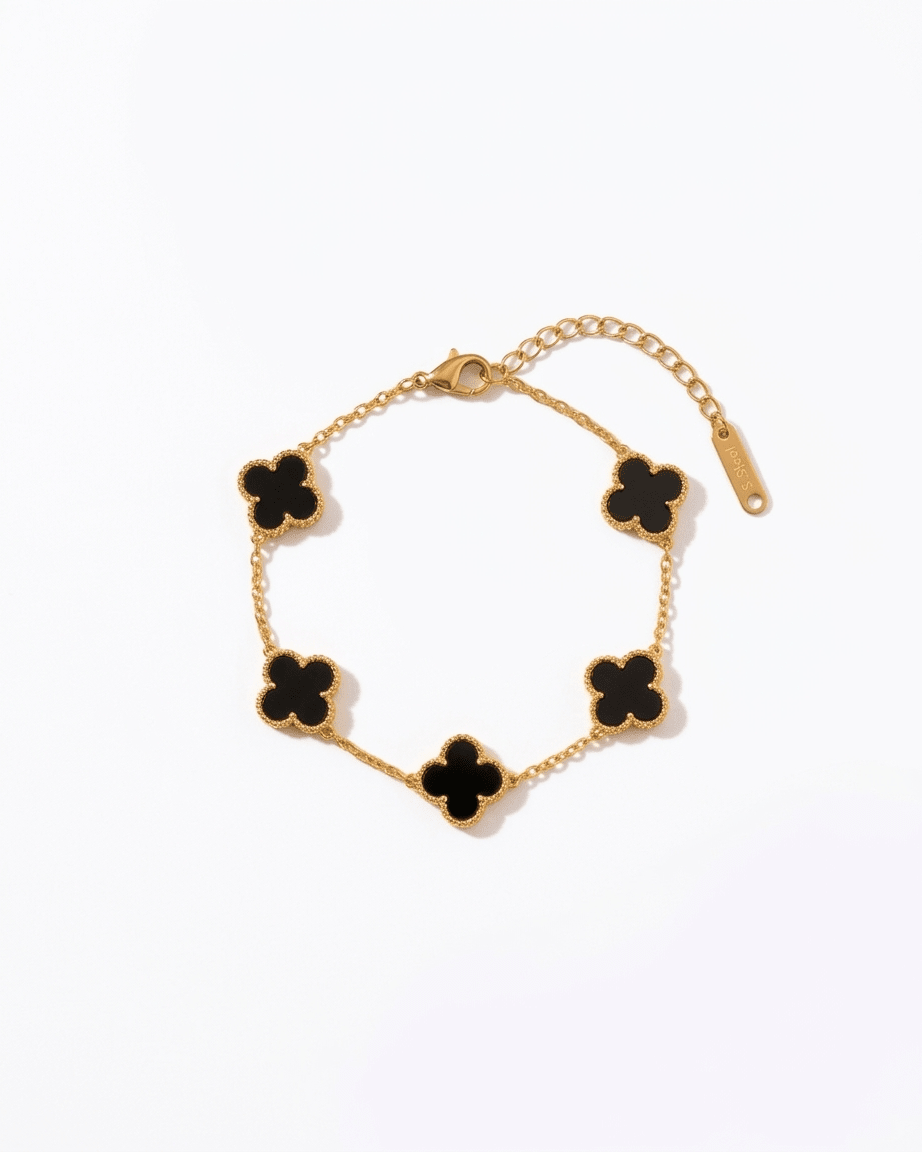 Black Clover Charm Bracelet - LozziBlack Clover Charm BraceletBracelet
