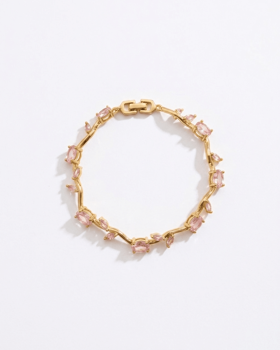 Blush Tulip Crystal Bracelet - LozziBlush Tulip Crystal BraceletBracelet