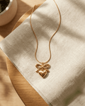 Heart Bow Pendant Necklace - LozziHeart Bow Pendant NecklacePendant