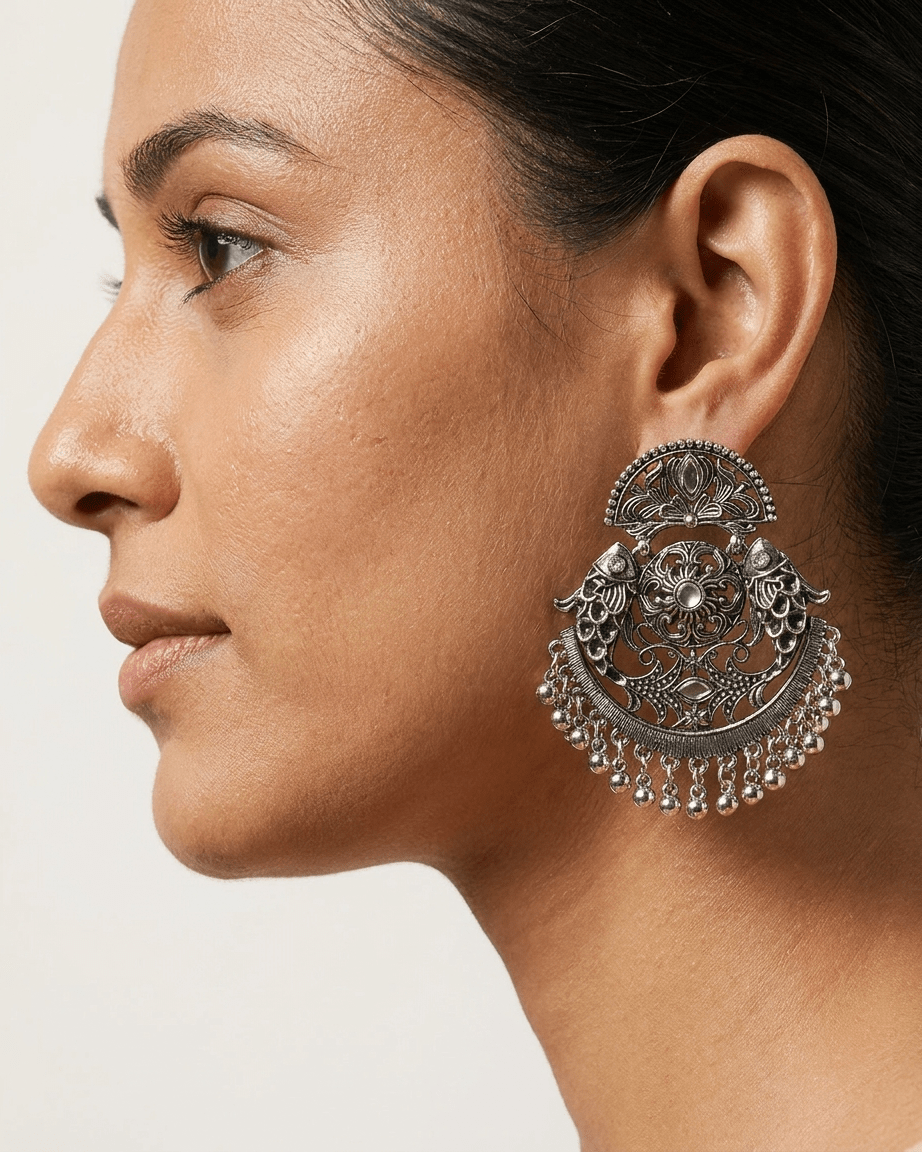 Noor Mahal Chandbali Earrings - LozziNoor Mahal Chandbali EarringsEarrings