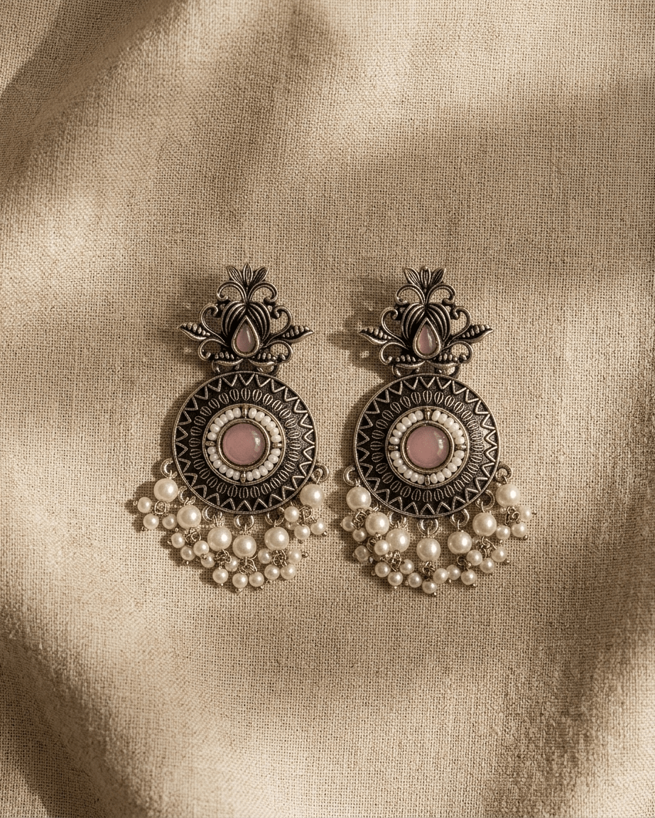 Pearl Chandbali Statement Earrings - LozziPearl Chandbali Statement EarringsEarrings
