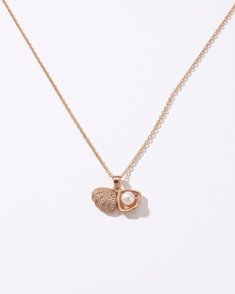 Pearl Seashell Pendant Necklace - LozziPearl Seashell Pendant Necklace
