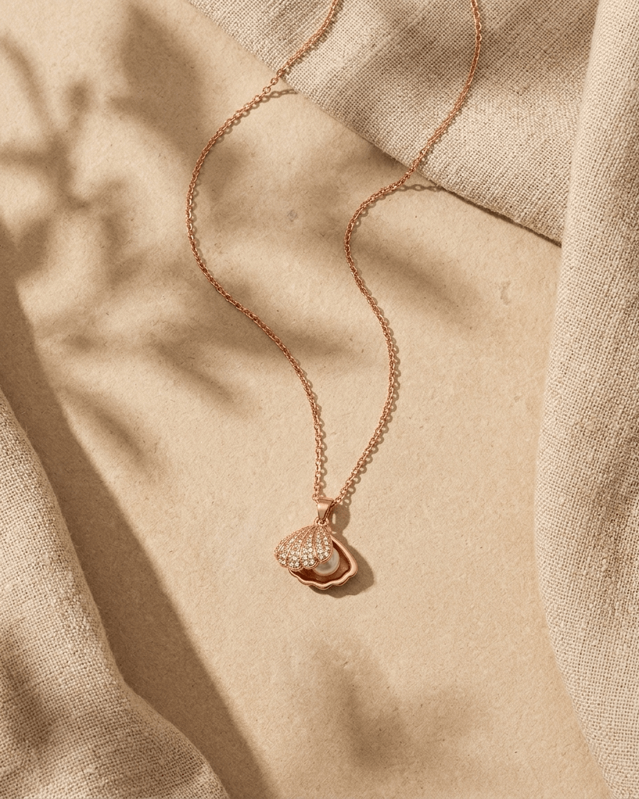 Pearl Seashell Pendant Necklace - LozziPearl Seashell Pendant Necklace