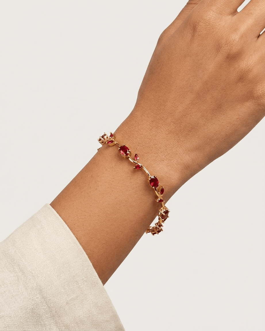 Ruby Bloom Tulip Bracelet - LozziRuby Bloom Tulip BraceletBracelet