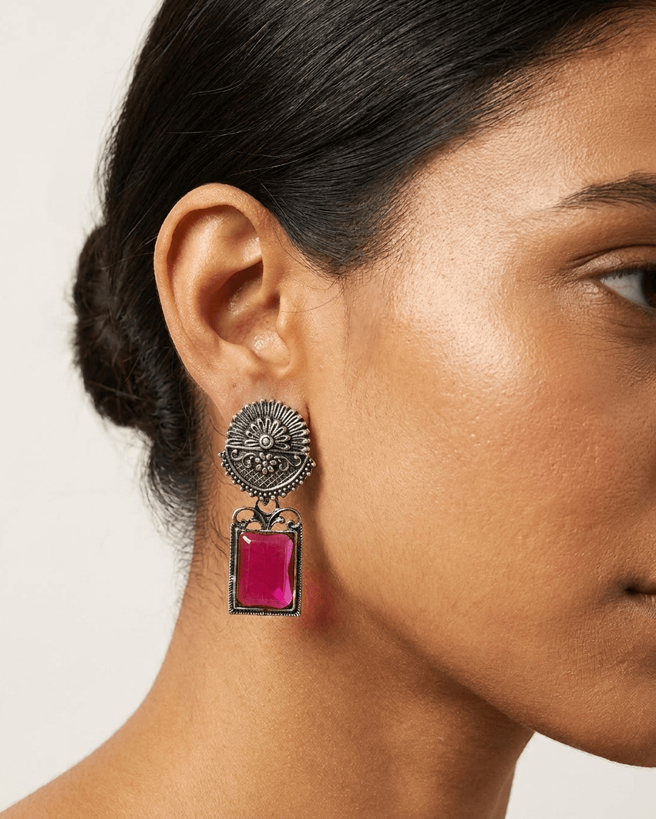 Ruby Heritage Statement Earrings - LozziRuby Heritage Statement EarringsEarrings
