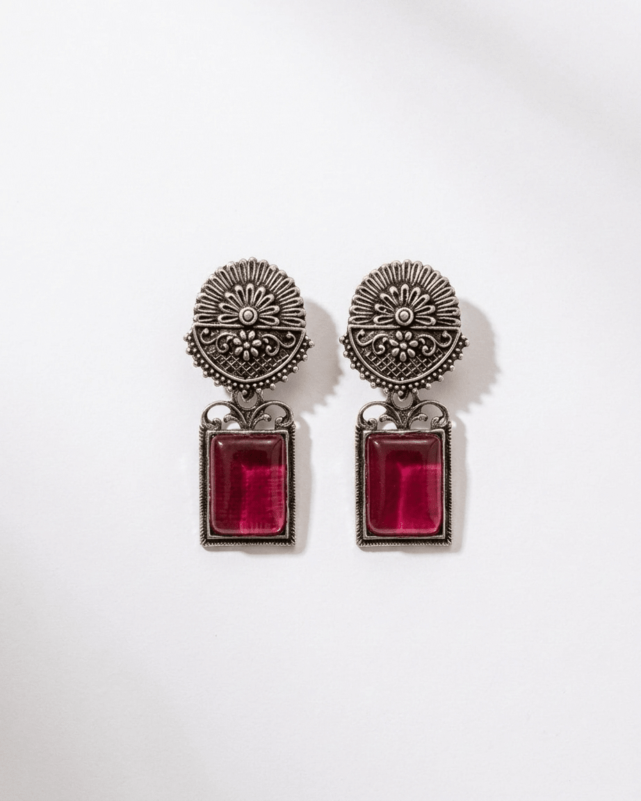 Ruby Heritage Statement Earrings - LozziRuby Heritage Statement EarringsEarrings