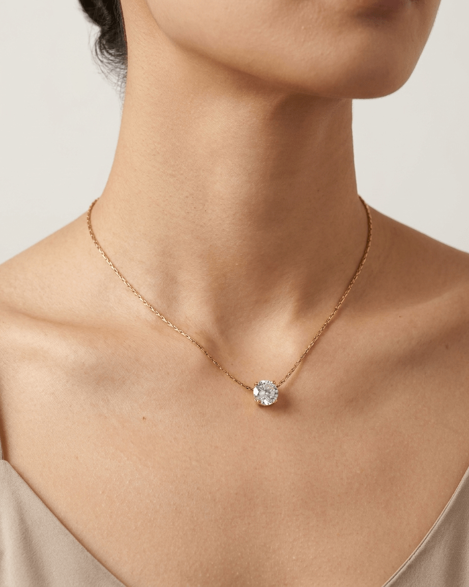 Solitaire Crystal Pendant Necklace - LozziSolitaire Crystal Pendant NecklacePendant
