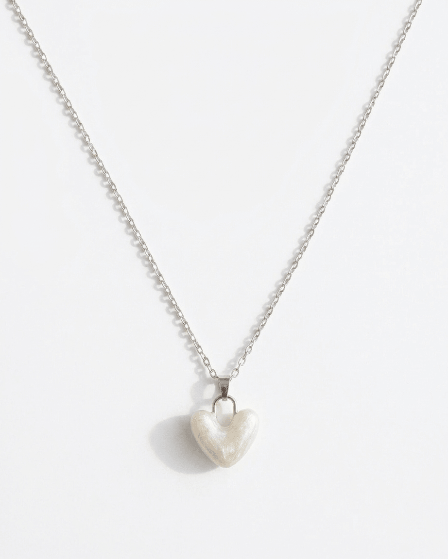 Stone Heart Pendant Necklace - LozziStone Heart Pendant NecklacePendant